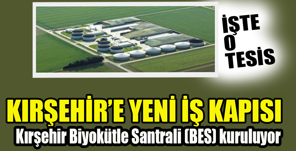 Kırşehir Biyokütle Santrali (BES) kuruluyor