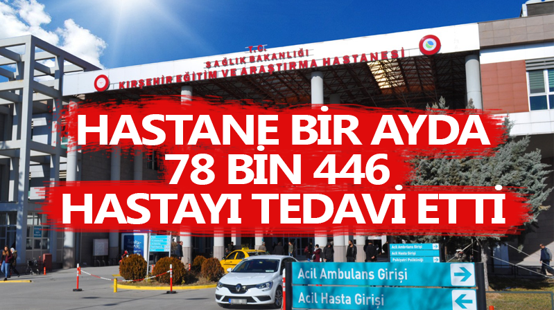 Kırşehir Eğitim ve Araştırma Hastanesi bir ayda 78 bin hastayı tedavi etti