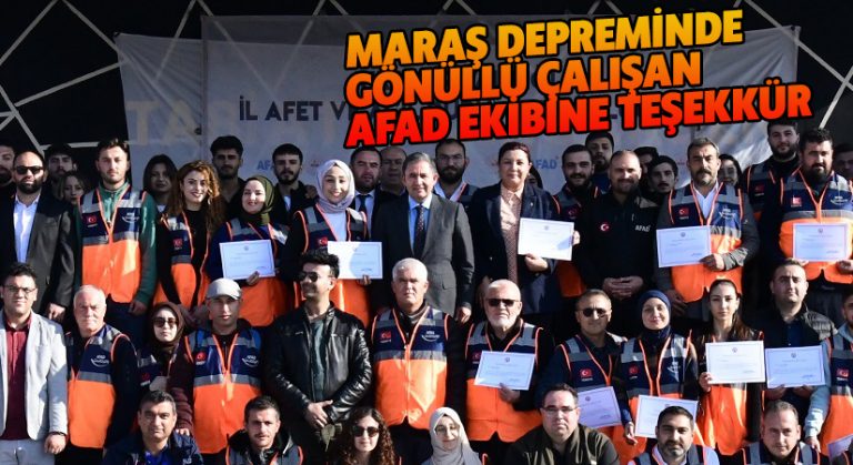 Gönüllülere Teşekkür Belgesi