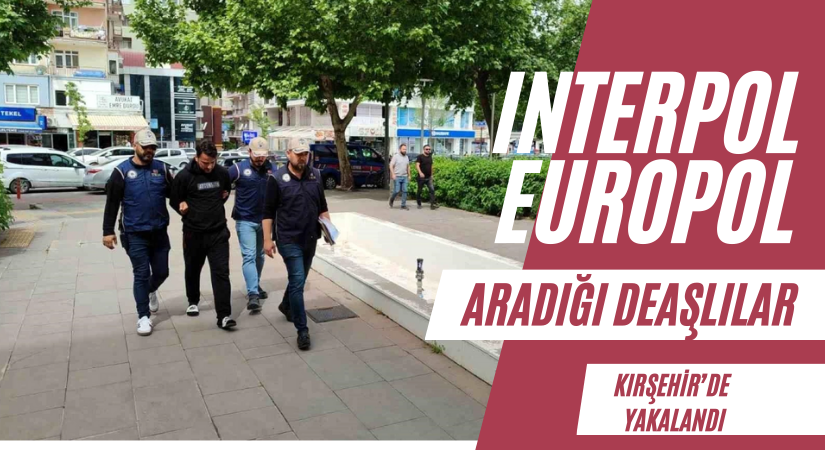 Interpol ve Europol tarafından kırmızı bültenle aranan 2 DEAŞ’lı Kırşehir’de yakalandı