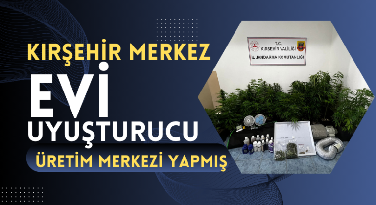 Evde uyuşturucu üretim merkezi yapmış