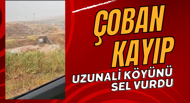 Uzunali Köyünde meydana gelen selde çoban kayboldu